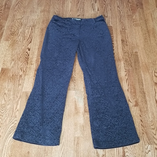 (12 X 32) Denver Hayes Contemporary Fit Black Velvet Pants ❤ Cotton Blend