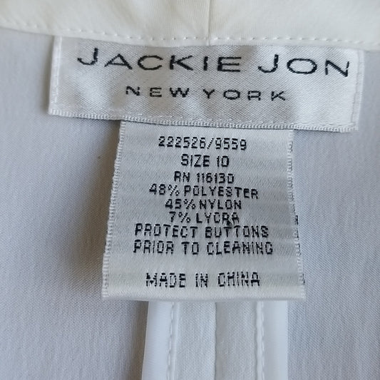 (10) Jackie Jon New York Gorgeous Blazer ❤ Jewel Buttons ❤ Slightly Sheer