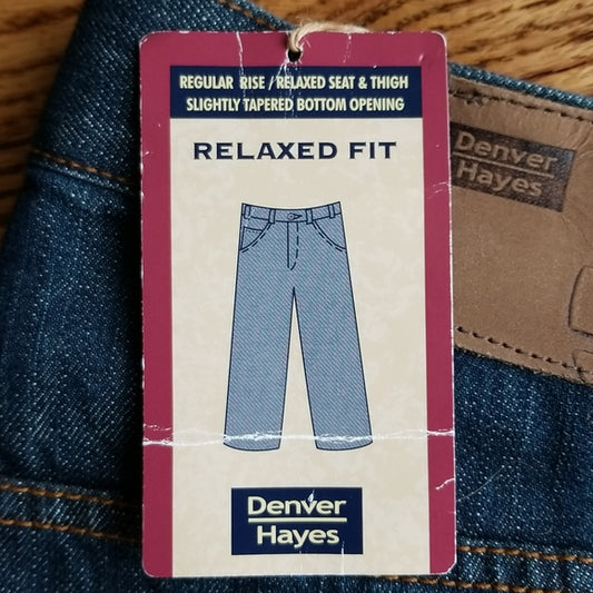 (34W/32L) NWT Denver Hayes Men's Relaxed Fit Regular Rise Jeans ❤ 100% Cotton
