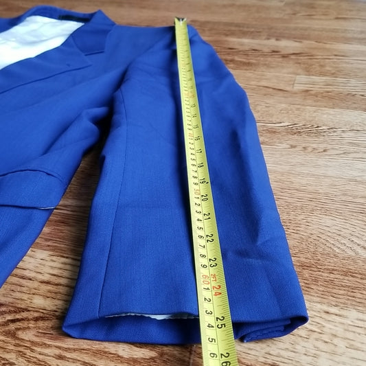 (44R) Countess Mara Men's 100% Pure Wool Royal Blue Suit Jacket ❤