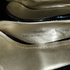 (7) Reitmans Peep Toe Wedge Heels Shiny Formal Office Occasion Neutral Classic