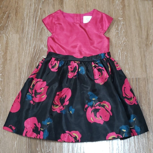(4T) Dressed Up by Gymboree Toddler Girl's Fit & Flare Floral Print Dress Formal