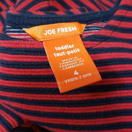 (4yrs) Joe Fresh Toddler Girl's Striped Academia Occasion Fit & Flare Midi
