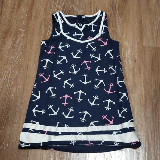 (4T) Nautica Toddler Girl's Nautical Anchor Sailor Tunic Casual 100% Cotton