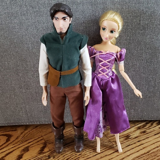 The Disney Store Tangled Princess Rapunzel and Flynn Ryder Complete 2 Piece