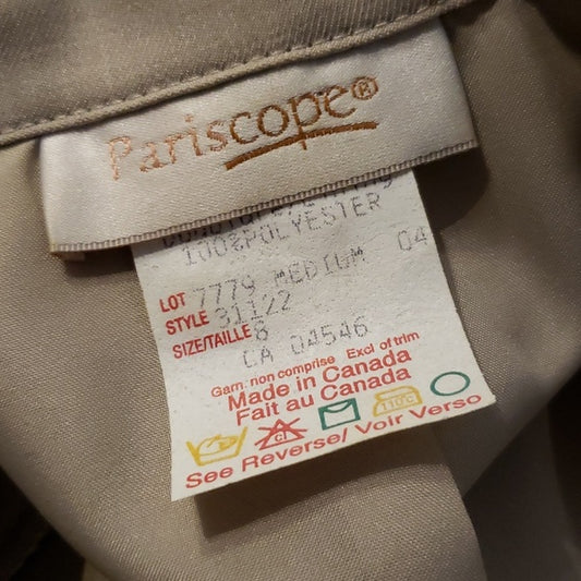 (M) Pariscope Vintage Neutral 3 Piece Coord Set 90s Made in Canada Office Work