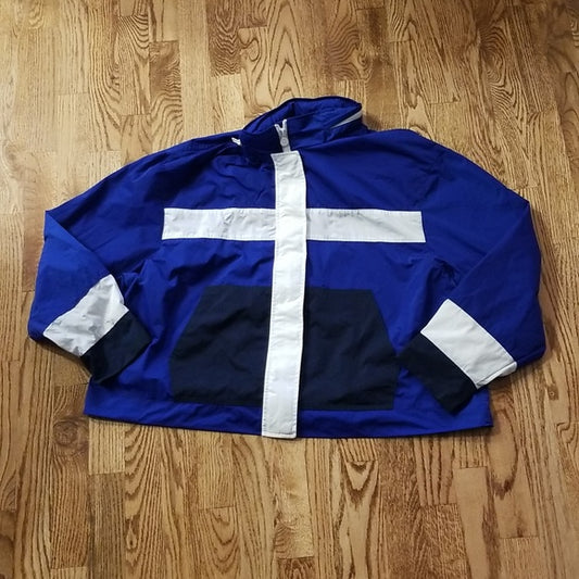 (XL) HUNTER Color Block Windbreaker Jacket Lightweight Waterproof Outdoor