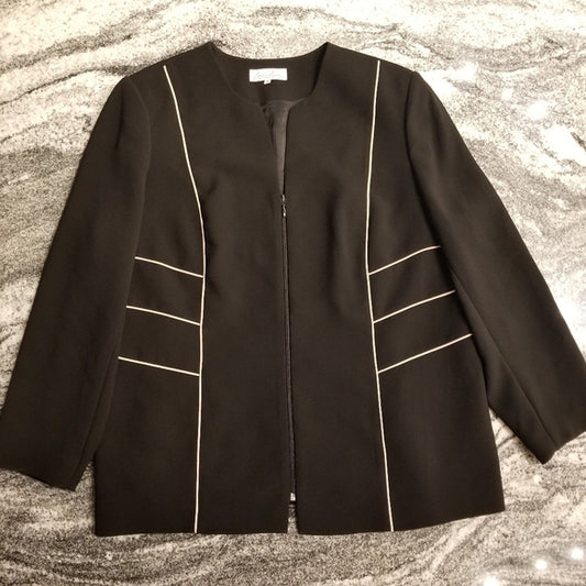 Michel Antoni Black&White Straight Blazer Sz 18