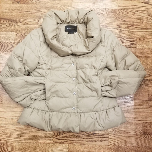 BCBGMAXARIA Ruffle Puffer Bomber with flaw