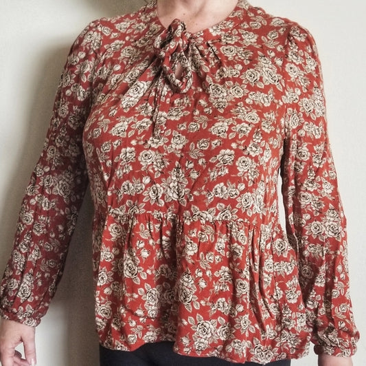 DR2 Anthroplogie Peasant Top ❤ Sz Large