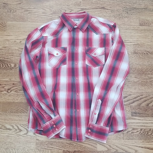Brody's 100%Cotton Western Snap Top Sz L