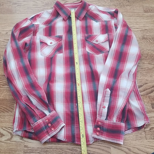 Brody's 100%Cotton Western Snap Top Sz L