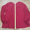 Studio M Soft Flowy Top Burgundy Sz M