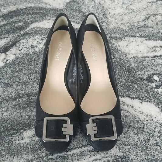 Nine West Farinao ❤Chunky Heel ❤with Buckle ❤Sz7.5