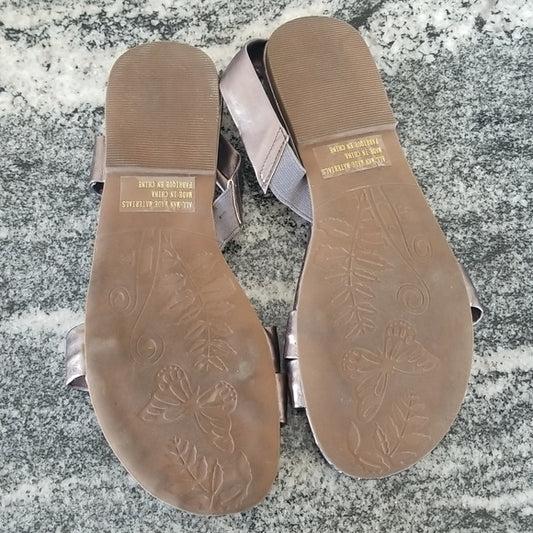 Rinaldi Metallic Silver Sandals ❤Sz 9