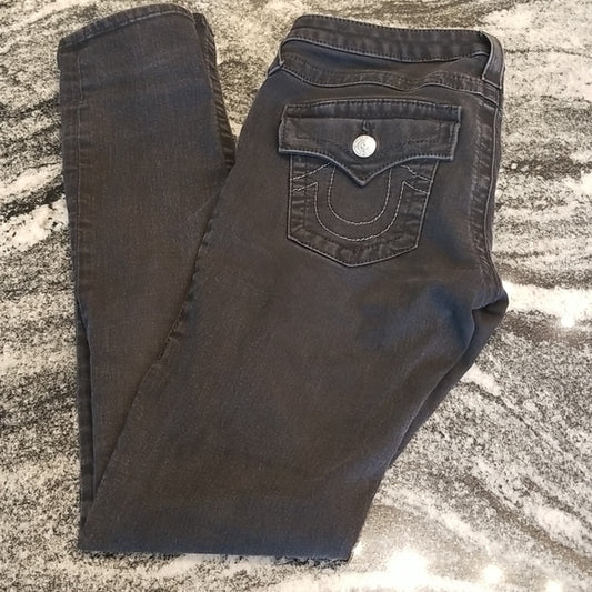 True Religion ❤Sz 29❤ Skinny ❤ Black Denim