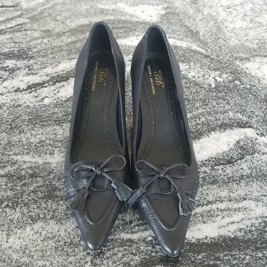 "346" Leather Heels ❤ Classy ❤  Sz 7.5