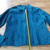 (M) Leather Lined Jacket Aqua Color