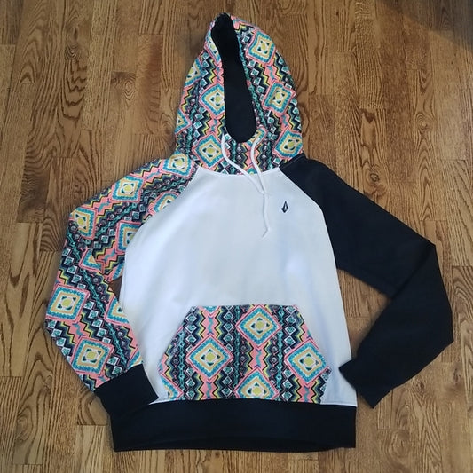 (M) Volcom Hoodie Colorful Geometric Cozy