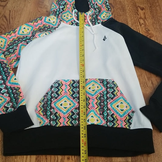 (M) Volcom Hoodie Colorful Geometric Cozy