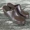 (7) Tommy Wedge Clog Style Slip On Y2K Leather Upper