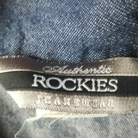(M) Authentic Rockies Jeanswear Denim Button Down Top 🖤 Bell Sleeves