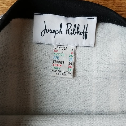 (4) Joseph Ribkoff 3/4 Length Bell Sleeved Top 🖤 Plaid Print