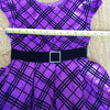 (10) Jona Michelle Deep Violet Dress 💜 Full Skirt 💜 Cute Belt