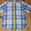 (L) Bugatchi Men's Classic Fit Plaid Dress  Shirt ❤ 100% Cotton