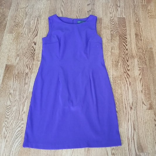 (12) Connected Apparel Deep Violet Fitted Dress ❤ Beautiful