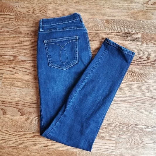 (8) Calvin Klein Jeans ❤ Medium Wash High Rise Skinny Fit Jeans