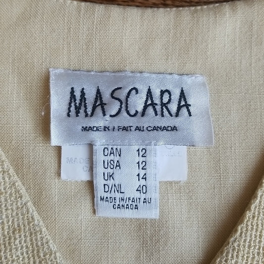 (12) Mascara Vintage Canadian Made Vest ❤ Zip Up ❤ Rayon Blend
