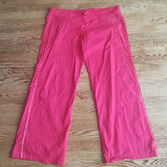 (XL) La Senza Red Pajama Bottoms ❤ Lightweight 100% Cotton ❤ Adjustable Waist