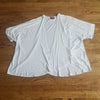 (1X) Reitmans Plus White Short Sleeve Cardigan Casual Viscose Blend Modern