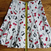 (6) Cleo Petite Pleated Cherry Print Midi Skirt ❤ Cotton Blend
