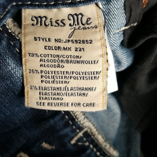 (29) Miss Me Distressed Skinny Signature Rise Jeans ❤ Bejewelled Pockets