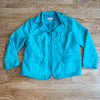 (12P) TanJay Petites Turquoise Zip Up Blazer ❤ Pockets ❤ Padded Shoulders