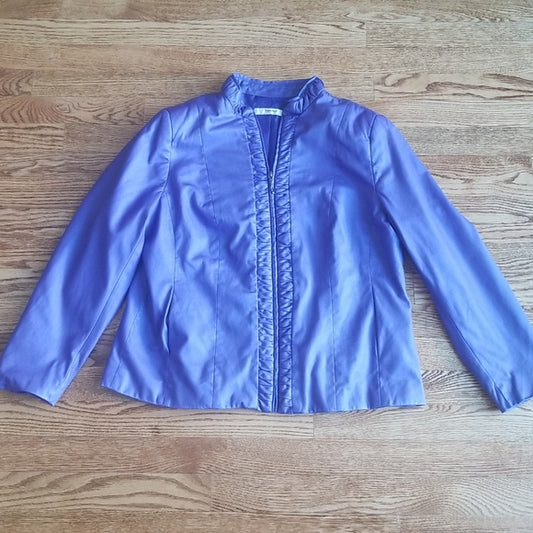 (16P) TanJay Lightweight Purple Jacket ❤ Ruched Detailing ❤ Padded Shoulders