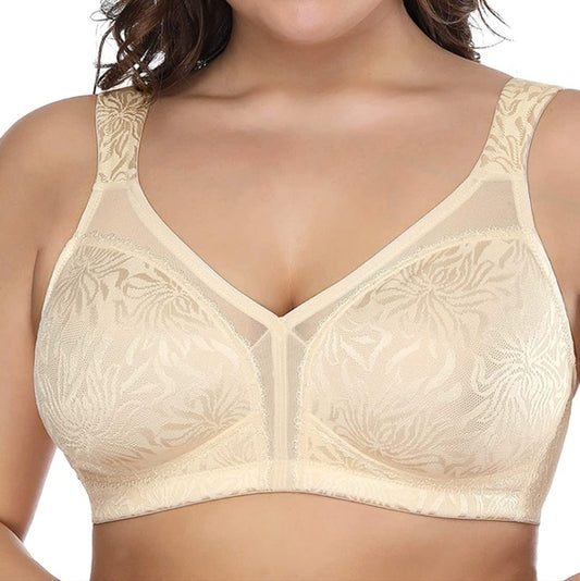 NWT (44C) Deyllo Wireless Minimizer Bra Thick Straps