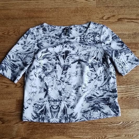 (M) Kiind Of Short Sleeve Broken Glass Print Top ❤ Casual ❤ Unique