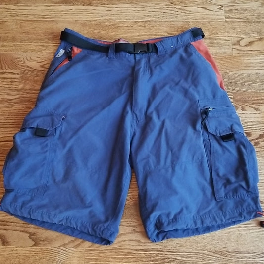 (34) TXT Men's Blue Cargo Shorts ❤ Many Pockets ❤ Hiking