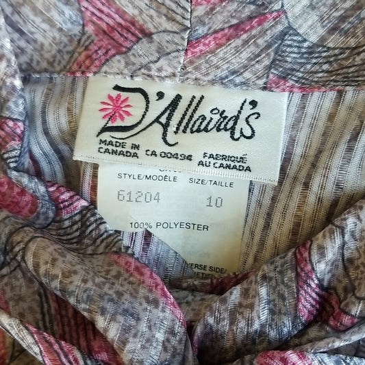 (10) D'Allaird's Made in Canada Vintage Blouse ❤ Bow Tie Neck ❤ Super Slick