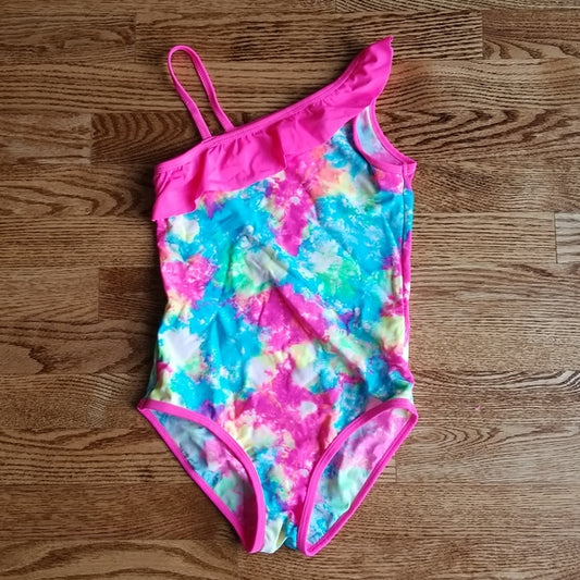 (7-8) The Children's Place Neon Tie Dye One Piece Swimsuit ❤ Beach