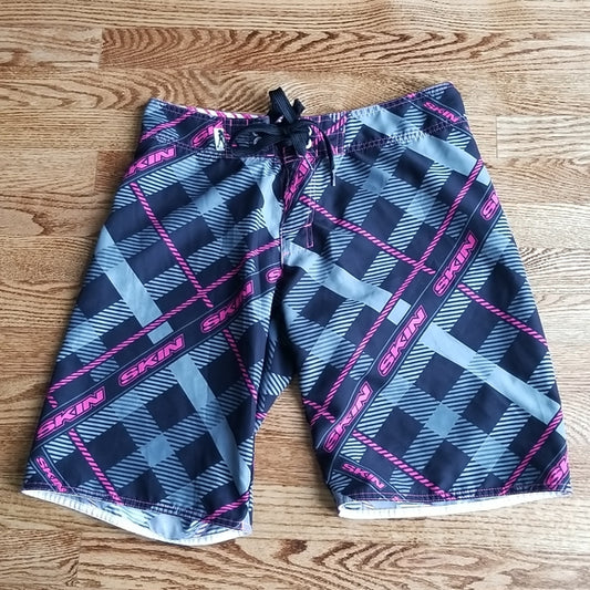 (30) Skin Industries Men's Board Shorts ❤ Large Plaid Print ❤ Swim ❤