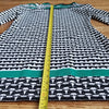 (M) Max Studio Geometric Design Dress ❤ Cropped Sleeves ❤ Green Stripes