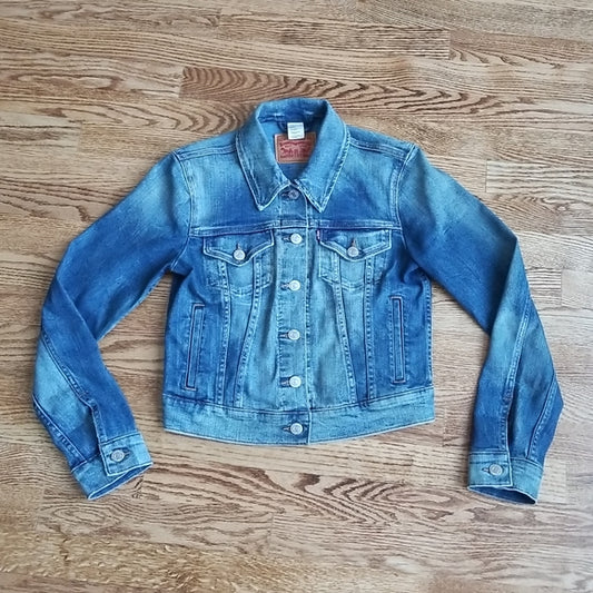 (S) Levi's Women's Western Button Down Denim Jacket ❤ Amazing 🥰