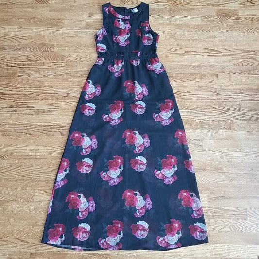(8) Divided by H&M Floral Maxi Dress ❤ Cutouts ❤ Flowy Skirt 😍🥰