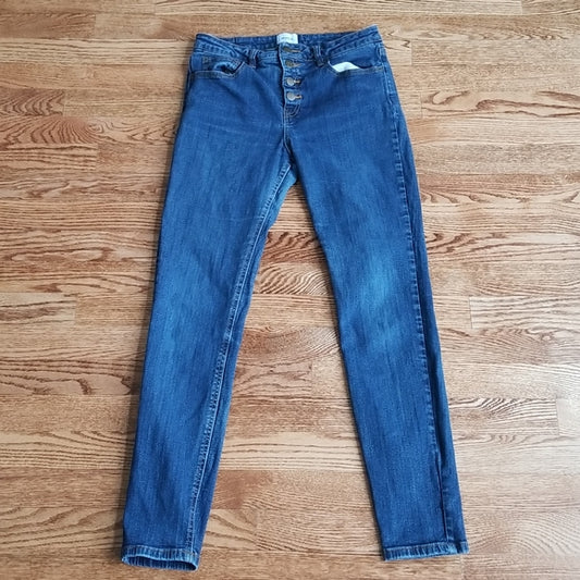 (30) RVCA Skinny Fit Denim Mid Rise Cropped Jeans ❤ Awesome ❤ Cotton Blend