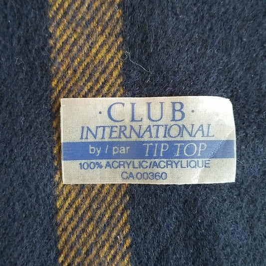 Club International by Tip Top Cozy Plaid Scarf Tassel Ends Ready for Fall Tartan