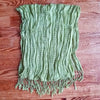 RW&CO. Green Eyelet Design Scarf ❤ Tassel Ends ❤ Cotton Blend